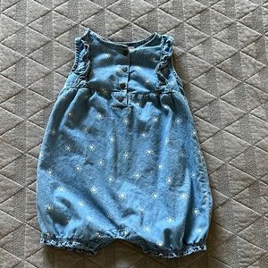 Denim bubble romper